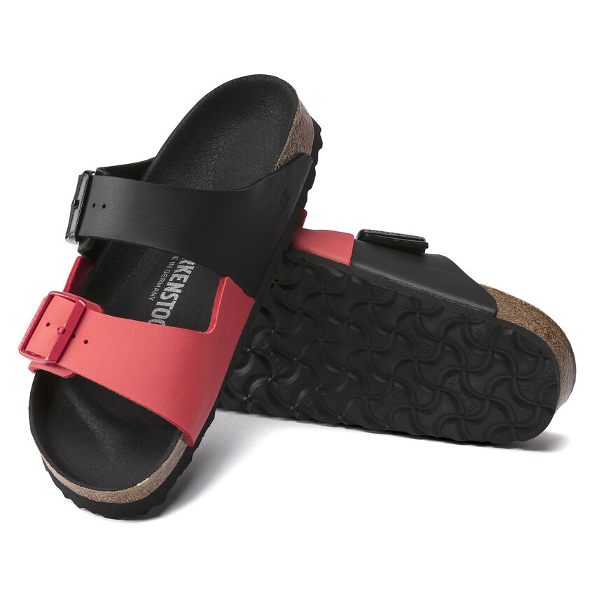 Birkenstock Arizona Split Birko-Flor Black Poppy Red